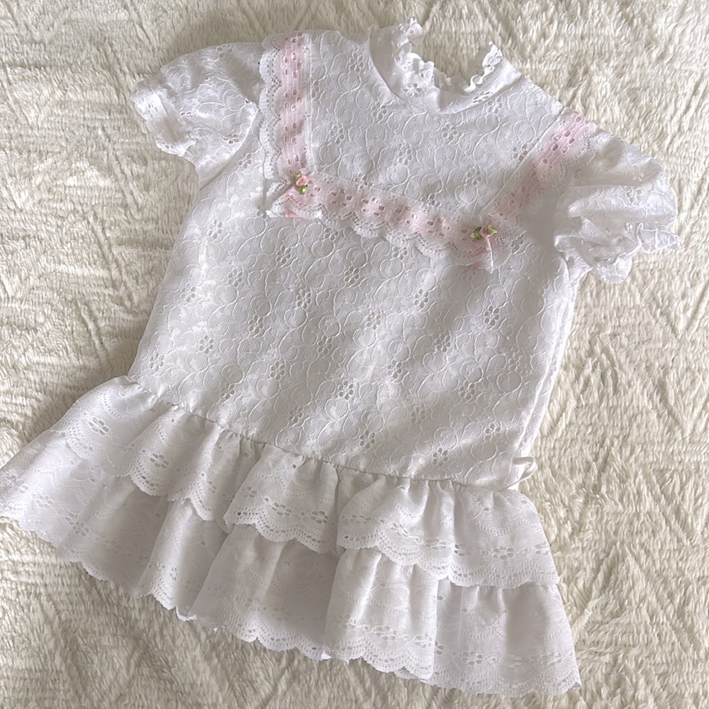 Vintage The Ribbons and Lace Collection White Lace Dress